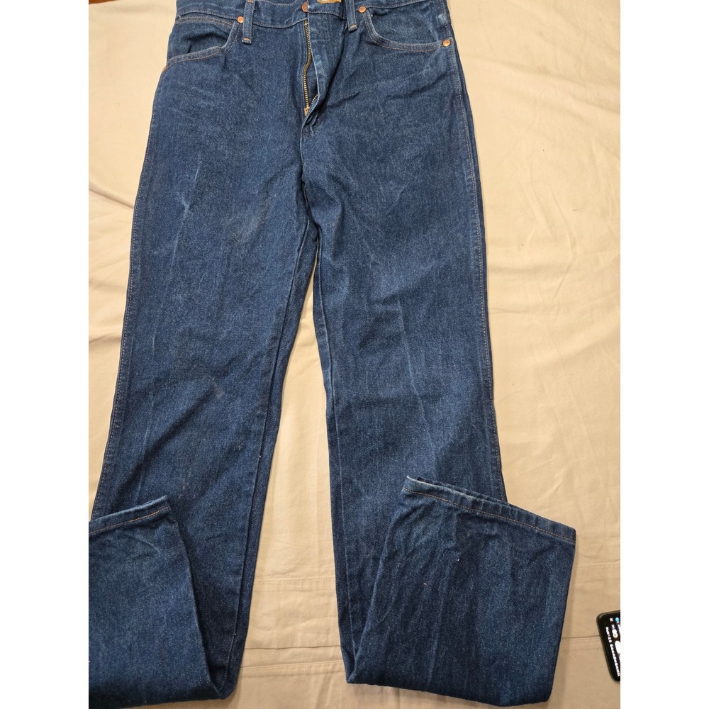 Wrangler 936PWD Cowboy Cut Slim Fit Jeans Mens 31x36 Dark Wash Indigo Denim